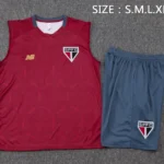 Entrenamiento Sin Mangas Conjunto Completo São Paulo 2025 2026 Rojo Gris