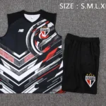 Entrenamiento Sin Mangas Conjunto Completo São Paulo 2025 2026 Negro Rojo