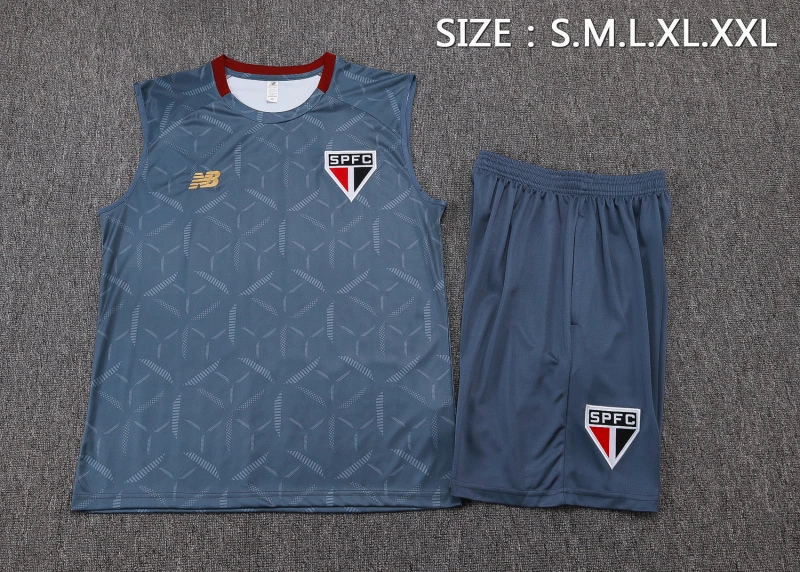 Entrenamiento Sin Mangas Conjunto Completo São Paulo 2025 2026 Gris São Paulo Conjunto 2025 2026 Gris - Maglia Sao Paulo | tiendasdefutboles