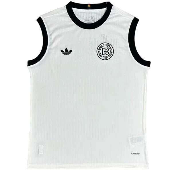 Especial Camiseta Sin Mangas Alemania 2025 Blanco Negro Alemania Camiseta 2025 Especial Blanca - Camiseta Alemania | tiendasdefutboles