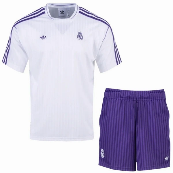Especial Conjunto De Hombre Real Madrid 2025 2026 Blanco Purpura Real Madrid Conjunto 2025 2026 Especial Blanco - Maglia Real Madrid | tiendasdefutboles