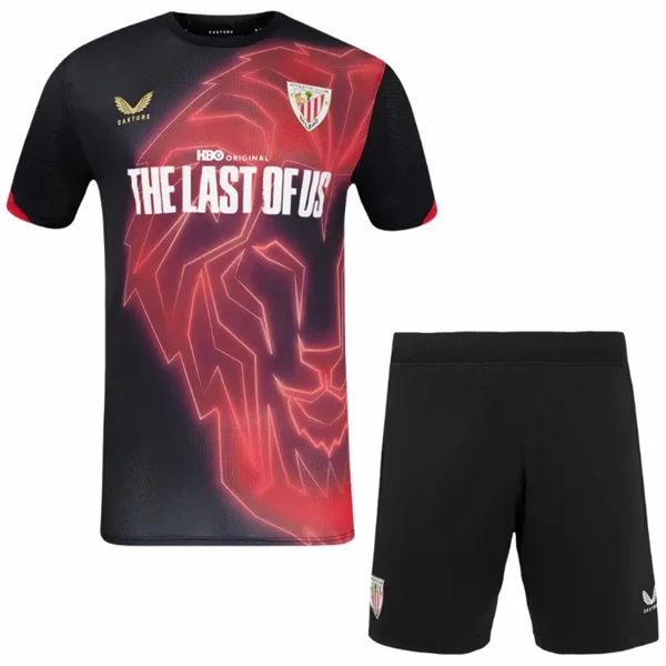 Especial Conjunto De Niños Athletic Bilbao 2024 2025 Negro Rojo Athletic Bilbao Niños Conjunto 2024 2025 Especial Negro - Equipacion Athletic Bilbao Niños | tiendasdefutboles