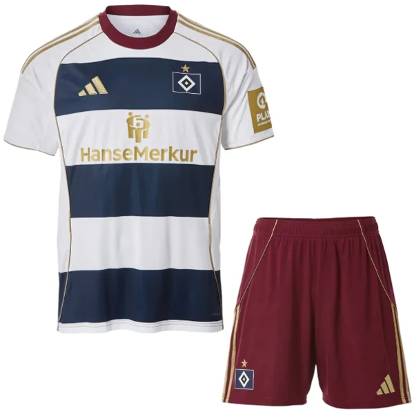 Especial Conjunto De Niños Hamburgo S.V 2025 2026 Blanco Azul Hamburgo S.V Niños Conjunto 2025 2026 Especial Blanco - Hamburgo S.V Niños Barata | tiendasdefutboles