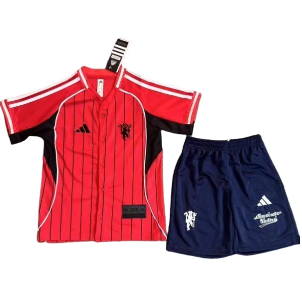 Especial Conjunto De Niños Manchester United 2025 2026 Rojo Negro Manchester United Niños Conjunto 2025 2026 Especial Rojo - Equipacion Manchester United Niños | tiendasdefutboles
