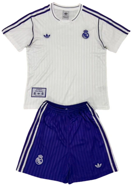 Especial Conjunto De Niños Real Madrid 2025 2026 Blanco Purpura Real Madrid Niños Conjunto 2025 2026 Especial Blanco - Tuta Real Madrid Niños | tiendasdefutboles