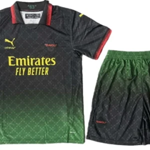 AC Milan Conjunto 2024 2025 Negro - Maglia Ac Milan | tiendasdefutboles