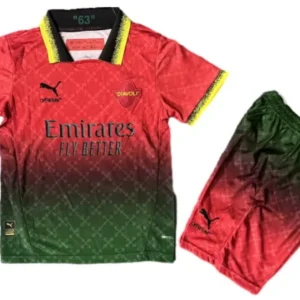 AC Milan Niños Conjunto 2024 2025 Rojo - Tuta AC Milan Niños | tiendasdefutboles