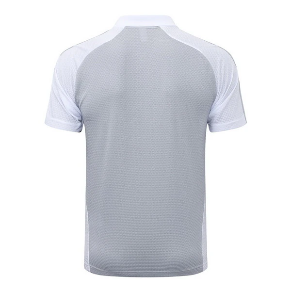 Polo Real Madrid 2025 2026 Gris Blanco Real Madrid Polo 2025 2026 Gris - Maglia Real Madrid | tiendasdefutboles