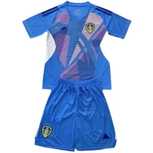 Leeds United Niños Conjunto 2024 2025 Portero Azul - Tuta Leeds United Niños | tiendasdefutboles