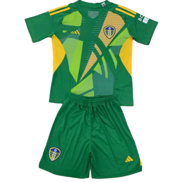 Portero Camiseta Conjunto De Niños Leeds United 2024 2025 Verde Leeds United Niños Conjunto 2024 2025 Portero Verde - Tuta Leeds United Niños | tiendasdefutboles