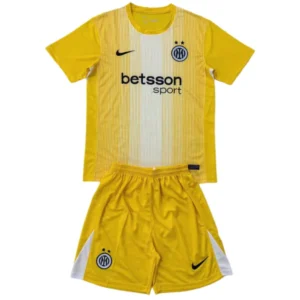 Inter Milán Niños Conjunto 2025 2026 Portero Amarillo - Equipacion Inter De Milan Niños | tiendasdefutboles