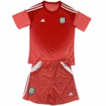 Aston Villa Niños Conjunto 2025 2026 Portero Rojo - Tuta Aston Villa Niños | tiendasdefutboles