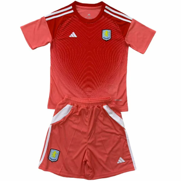Portero Conjunto De Niños Aston Villa 2025 2026 Rojo Aston Villa Niños Conjunto 2025 2026 Portero Rojo - Tuta Aston Villa Niños | tiendasdefutboles