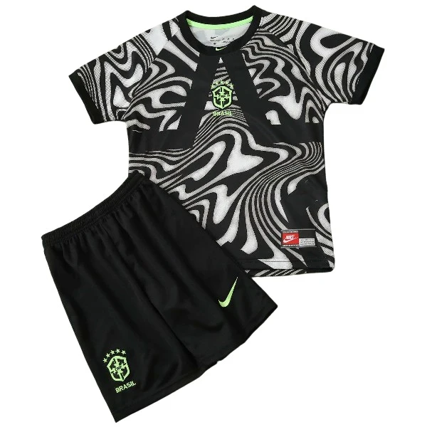 Portero Conjunto De Niños Brasil 2026 Gris Brasil Niños Conjunto 2026 Portero Gris - Equipacion Brasil Niños | tiendasdefutboles