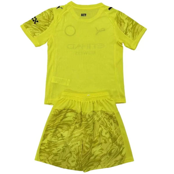 Portero Conjunto De Niños Manchester City 2025 2026 Amarillo Manchester City Niños Conjunto 2025 2026 Portero Amarillo - Equipacion Manchester City Niños | tiendasdefutboles