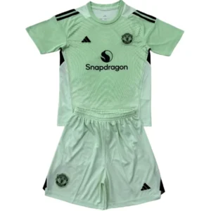 Manchester United Niños Conjunto 2025 2026 Portero Verde - Equipacion Manchester United Niños | tiendasdefutboles
