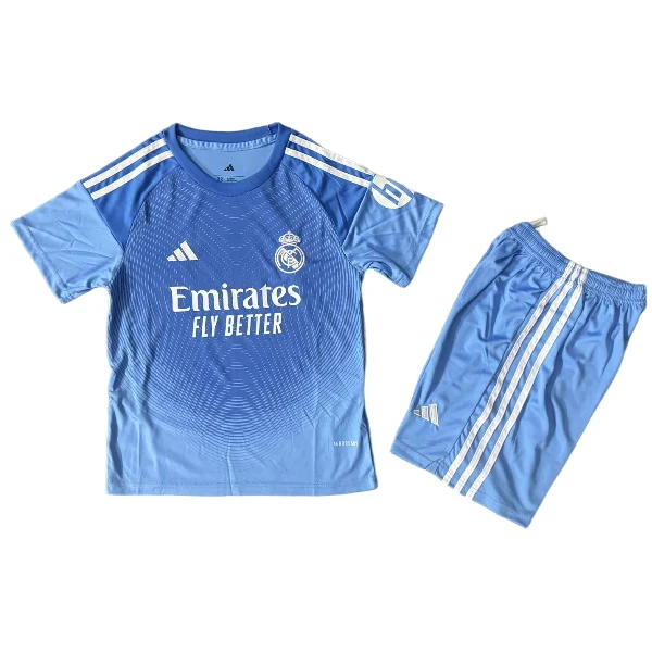 Portero Conjunto De Niños Real Madrid 2025 2026 Azul Real Madrid Niños Conjunto 2025 2026 Portero Azul - Tuta Real Madrid Niños | tiendasdefutboles