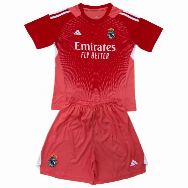 Portero Conjunto De Niños Real Madrid 2025 2026 Rojo Real Madrid Niños Conjunto 2025 2026 Portero Rojo - Tuta Real Madrid Niños | tiendasdefutboles