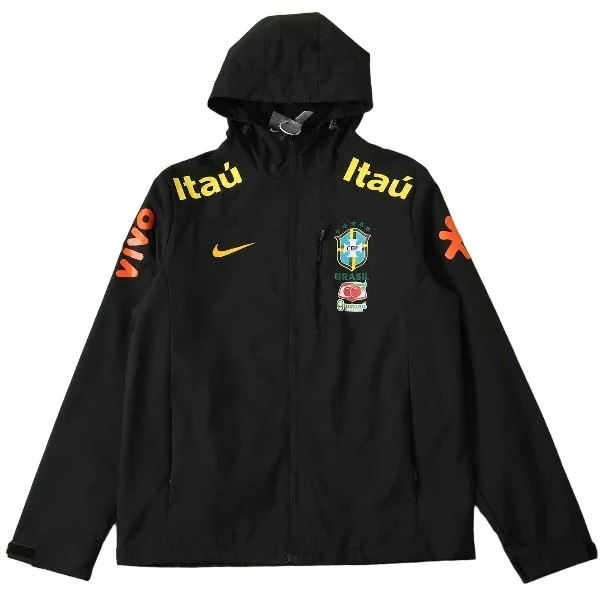 Rompevientos Brasil 2026 Negro Amarillo Brasil Rompevientos 2026 Negro - Brasil Barata | tiendasdefutboles