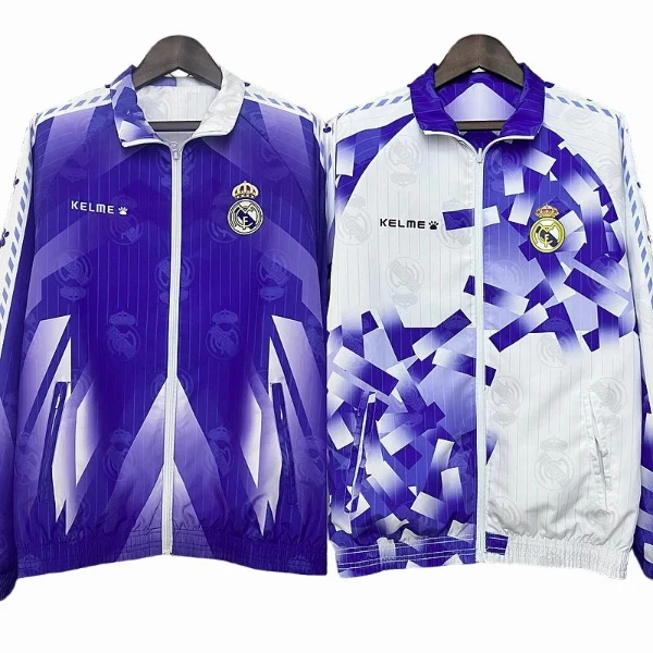 Rompevientos Real Madrid 2025 2026 Blanco Purpura Real Madrid Rompevientos 2025 2026 Blanco - Maglia Real Madrid | tiendasdefutboles