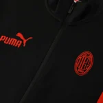 Ropa Deportiva Con Cremallera Larga AC Milan 2025 2026 Negro Rojo