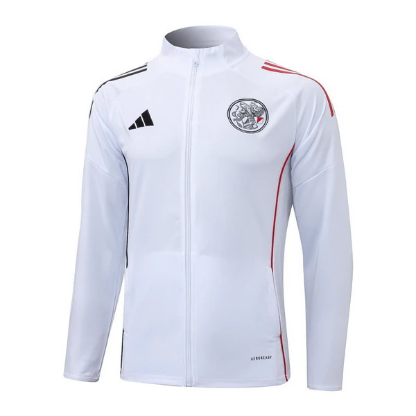 Ropa Deportiva Con Cremallera Larga Ajax 2025 2026 Blanco Rojo Ajax Chándal 2025 2026 Blanco - Maglia Ajax | tiendasdefutboles