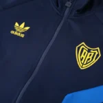 Ropa Deportiva Con Cremallera Larga Boca Juniors 2024 2025 Azul Amarillo