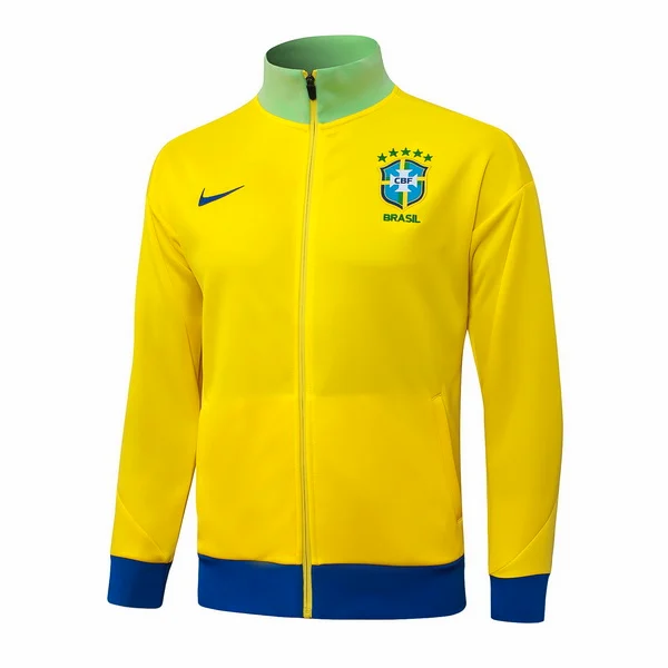 Ropa Deportiva Con Cremallera Larga Brasil 2026 Amarillo Verde Brasil Chándal 2026 Amarillo - Brasil Barata | tiendasdefutboles