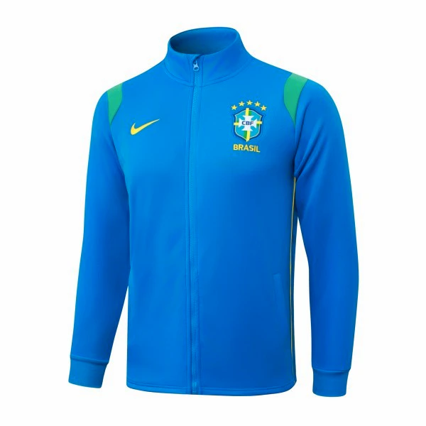 Ropa Deportiva Con Cremallera Larga Brasil 2026 Azul Verde Brasil Chándal 2026 Azul - Chándal Brasil | tiendasdefutboles