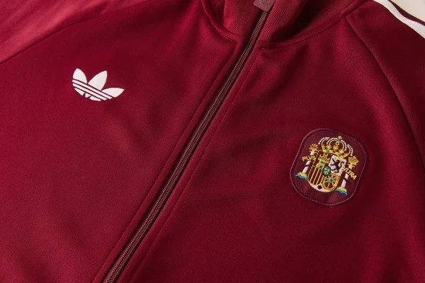 Ropa Deportiva Con Cremallera Larga España 2026 Borgona España Chándal 2026 - Chándal España | tiendasdefutboles