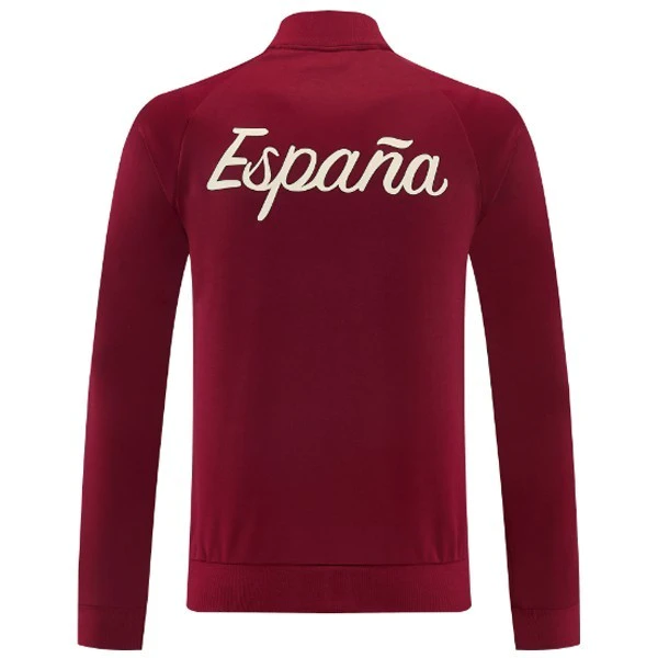 Ropa Deportiva Con Cremallera Larga España 2026 Borgona España Chándal 2026 - Chándal España | tiendasdefutboles
