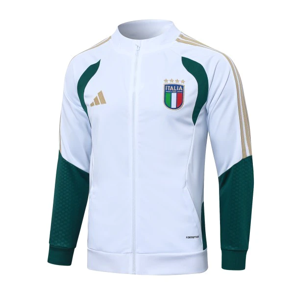 Ropa Deportiva Con Cremallera Larga Italia 2026 Blanco Verde Italia Chándal 2026 Blanco - Equipación Italia | tiendasdefutboles