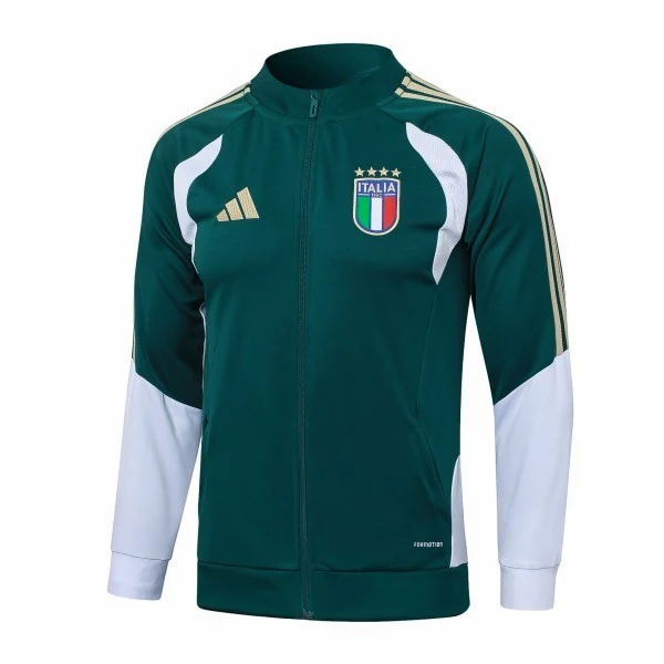 Ropa Deportiva Con Cremallera Larga Italia 2026 Verde Blanco Italia Chándal 2026 Verde - Equipación Italia | tiendasdefutboles
