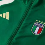 Ropa Deportiva Con Cremallera Larga Italia 2026 Verde I Blanco
