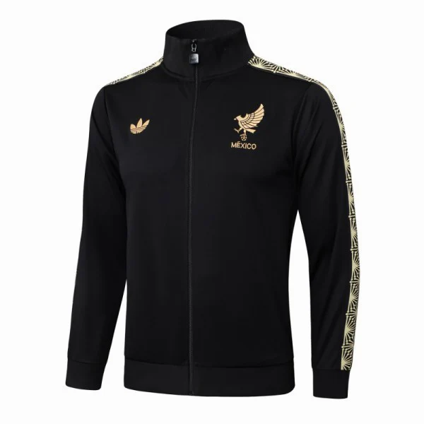 Ropa Deportiva Con Cremallera Larga México 2026 Negro México Chándal 2026 Negro - Chándal México | tiendasdefutboles