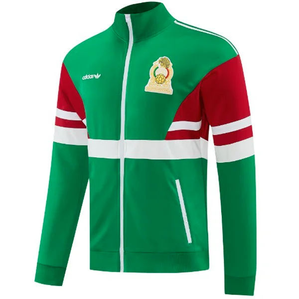 Ropa Deportiva Con Cremallera Larga México 2026 Verde Rojo México Chándal 2026 Verde - Chándal México | tiendasdefutboles