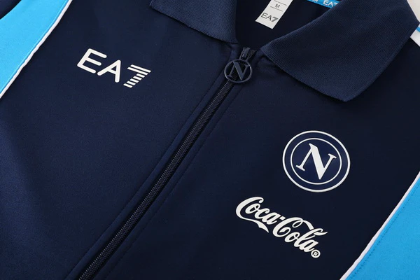 Ropa Deportiva Con Cremallera Larga Napoli 2025 2026 Azul I Marino SSC Napoli Chándal 2025 2026 Azul - Ssc Napoli Equipacion | tiendasdefutboles