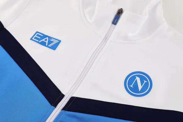 Ropa Deportiva Con Cremallera Larga Napoli 2025 2026 Blanco III Azul SSC Napoli Chándal 2025 2026 Blanco - Ssc Napoli Equipacion | tiendasdefutboles