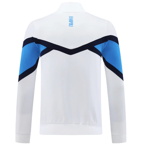 Ropa Deportiva Con Cremallera Larga Napoli 2025 2026 Blanco III Azul SSC Napoli Chándal 2025 2026 Blanco - Ssc Napoli Equipacion | tiendasdefutboles