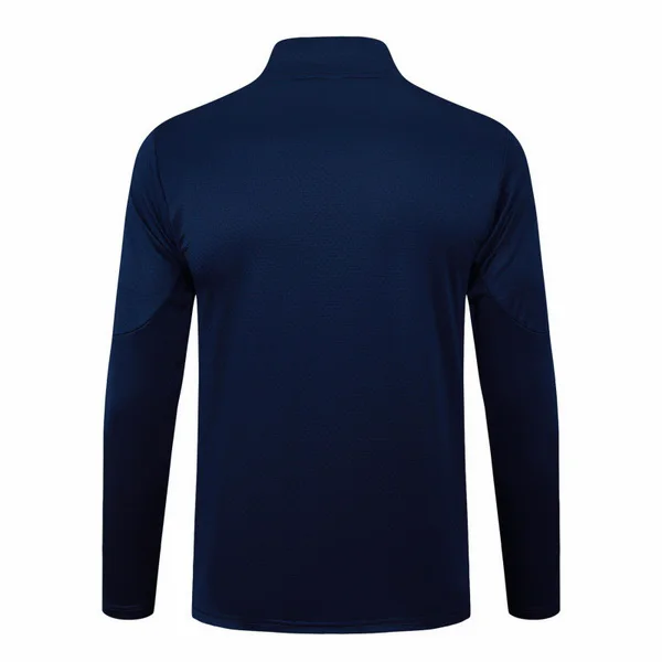 Ropa Deportiva Con Cremallera Larga Portugal 2026 Azul Marino Blanco Portugal Chándal 2026 Azul - Portugal Barata | tiendasdefutboles