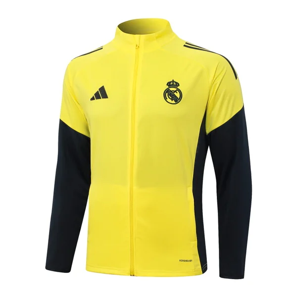 Ropa Deportiva Con Cremallera Larga Real Madrid 2025 2026 Amarillo Negro Real Madrid Chándal 2025 2026 Amarillo - Maglia Real Madrid | tiendasdefutboles