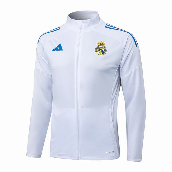 Ropa Deportiva Con Cremallera Larga Real Madrid 2025 2026 Blanco Real Madrid Chándal 2025 2026 Blanco - Maglia Real Madrid | tiendasdefutboles
