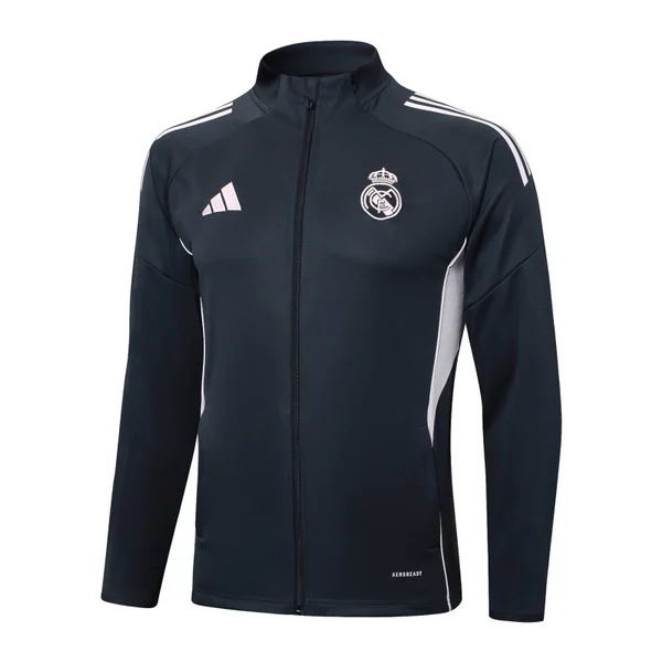 Ropa Deportiva Con Cremallera Larga Real Madrid 2025 2026 Gris Amarillo Real Madrid Chándal 2025 2026 Gris - Maglia Real Madrid | tiendasdefutboles