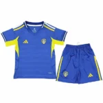 Segunda Camiseta Conjunto De Niños Leeds United 2025 2026 Azul Amarillo