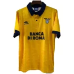 Segunda Camiseta Lazio Retro 1992 1993 Amarillo