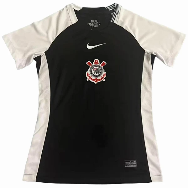 Corinthians Paulista Mujer Camiseta 2025 2026 Segunda Negra - Camisetas De Futbol Personalizadas | tiendasdefutboles