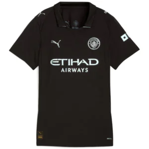 Manchester City Mujer Camiseta 2025 2026 Segunda Negra - Camiseta Manchester City Mujer | tiendasdefutboles