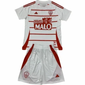 Stade Brestois Conjunto 2024 2025 Segunda Blanco - Stade Brestois Equipacion | tiendasdefutboles