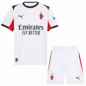 AC Milan Niños Conjunto 2025 2026 Segunda Blanco - Tuta AC Milan Niños | tiendasdefutboles