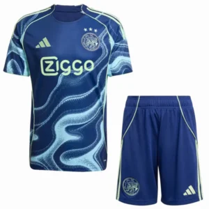 Ajax Niños Conjunto 2025 2026 Segunda Azul - Ajax Niños Barata | tiendasdefutboles